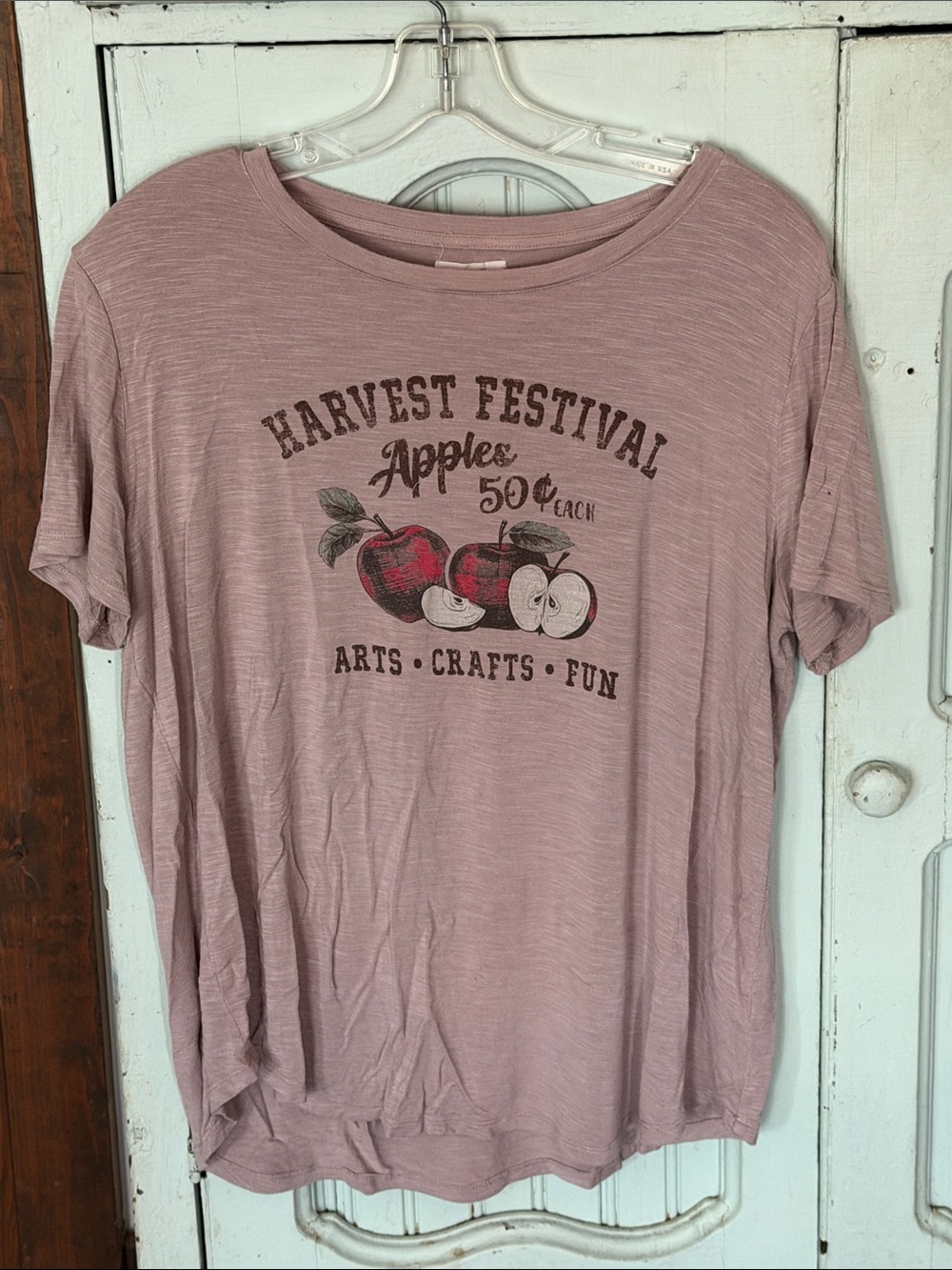 Maurices Mauve Pink Harvest Festival Graphic Tee